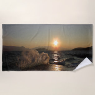 Toalha De Praia Água-viva na Croácia belo pôr do sol