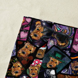 TOALHA DE PRAIA AIREDALE TERRIER