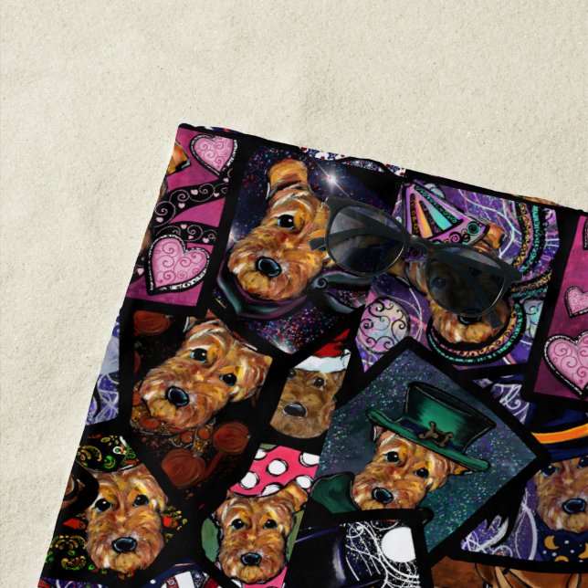 TOALHA DE PRAIA AIREDALE TERRIER (In Situ)