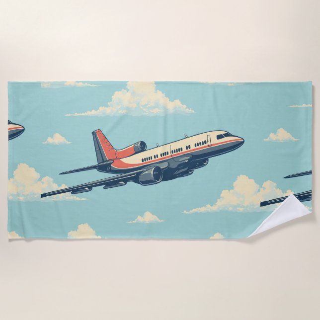 Toalha De Praia Airplane Beach Towels (Frente)