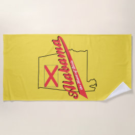 Toalha De Praia Alabama Heart of Dixie