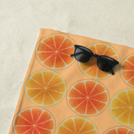 Toalha de praia alaranjada
