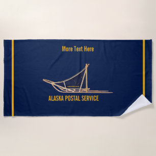 Toalha De Praia Alaska Dog Sled Postal Carrier
