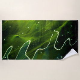 Toalha De Praia Algas verdes e btcnm de água