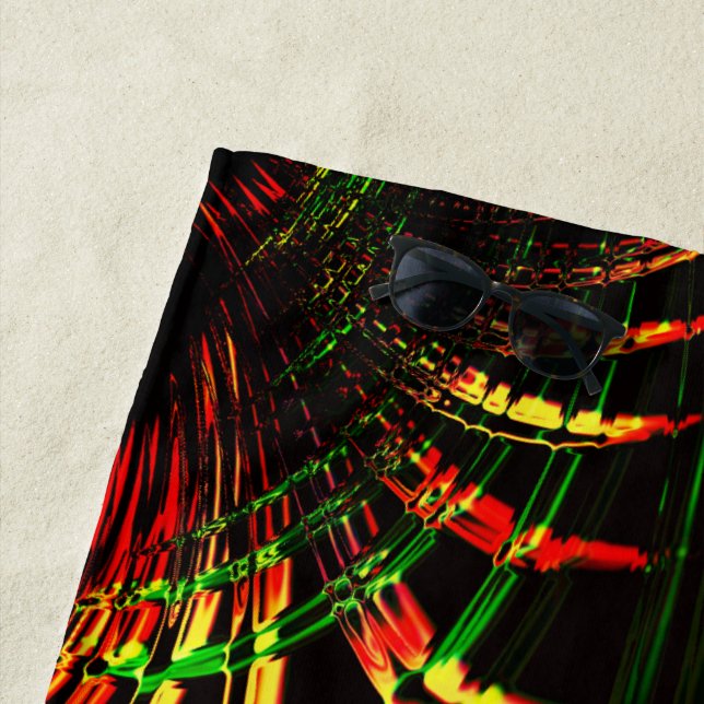 Toalha De Praia Algumas folhas de erva e entaladas "pétalas de flo (In Situ)