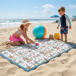 Toalha De Praia Alice no País das Maravilhas Monograma Personaliza
