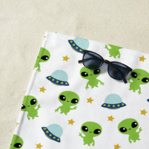 Toalha De Praia Aliens Beach Towel