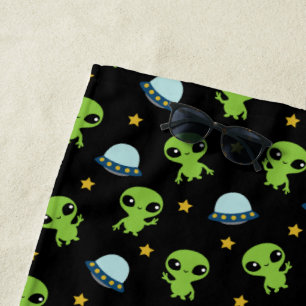 Toalha De Praia Aliens Beach Towel