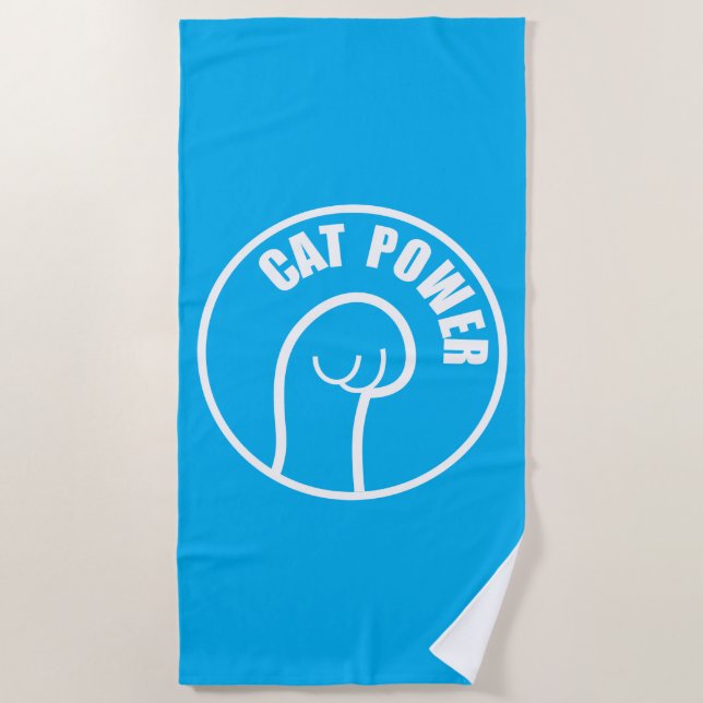 Toalha De Praia Alimentação de Cat (Frente)