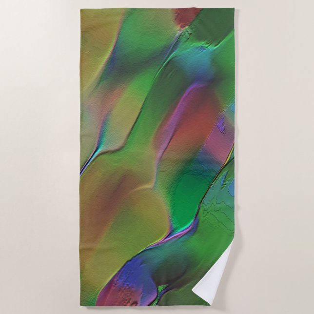 Toalha De Praia Alivios com predominância de amarelo e verde (Frente)