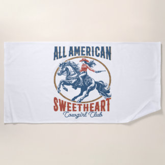 Toalha De Praia All American Swetheart Cowgirl