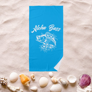 Toalha De Praia Aloha Bass-Blue Havaiano