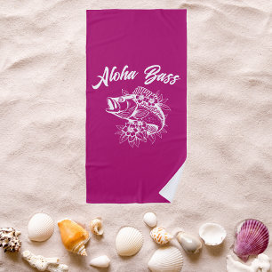 Toalha De Praia Aloha Bass-Hawaiian Pink