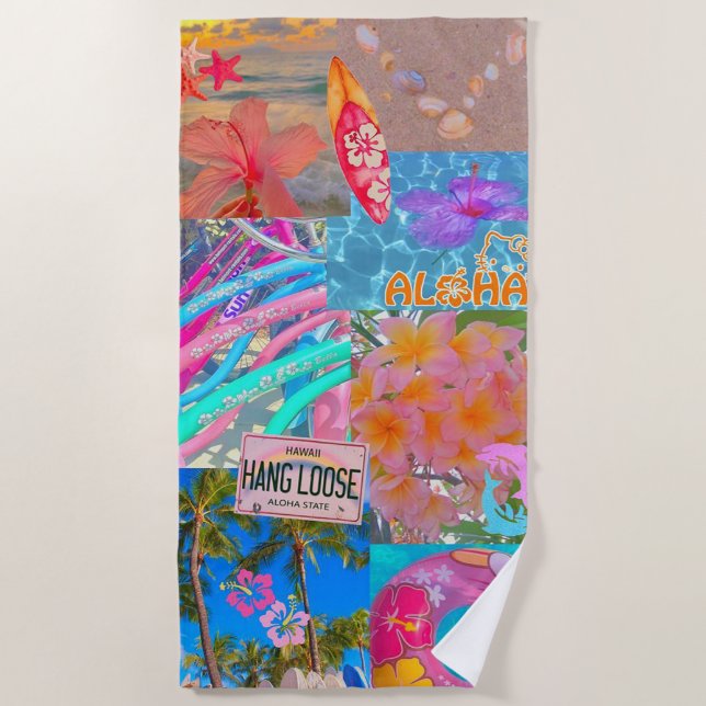 Toalha De Praia Aloha Hawaiian (Frente)