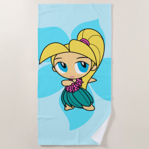 Toalha De Praia Aloha Honys Bloni Hula Girl Hawaiian Hibiscus
