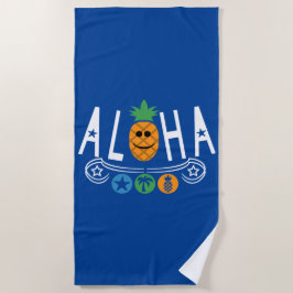 Toalha De Praia Aloha Pineapple Design - Beach Towel