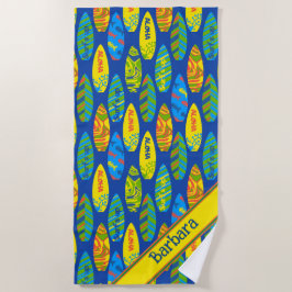 Toalha De Praia Aloha Surfboards Beach Towel