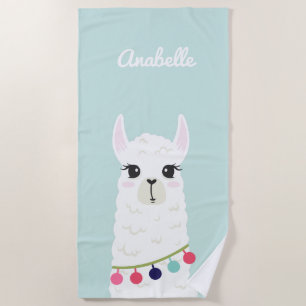 Toalha De Praia Alpaca adorável miúdos personalizados
