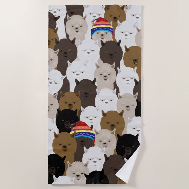 Toalha De Praia Alpacas Beach Towel (Frente)
