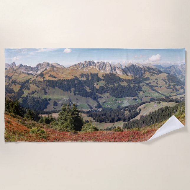 Toalha De Praia Alpes suíços (Frente)