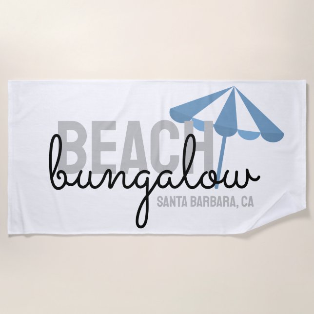 Toalha De Praia Aluguel de férias com guarda-chuva de praia - Towe (Frente)