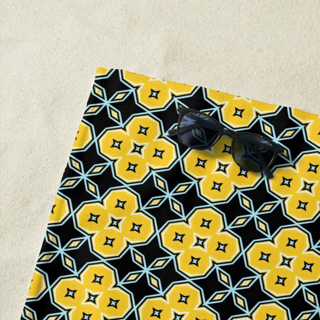 Toalha De Praia Amarelo e preto 1 (In Situ)