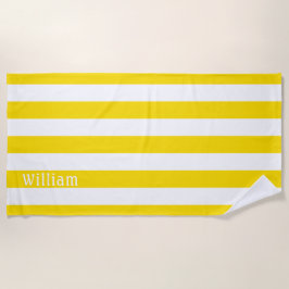 Toalha De Praia Amarelo sunarado branco | Bandas de Cabana Persona