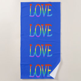 Toalha De Praia Ame Rainbow Colors Word Beach Towers
