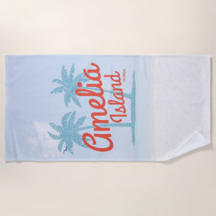 Toalha De Praia Amelia Island Florida Coral Beach Souvenir