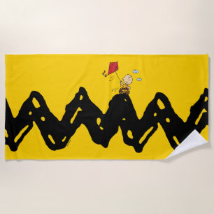 Toalha De Praia Amendoins Charlie Brown Flying Kite