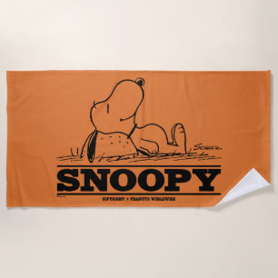 Toalha De Praia Amendoins Descanso de Snoopy