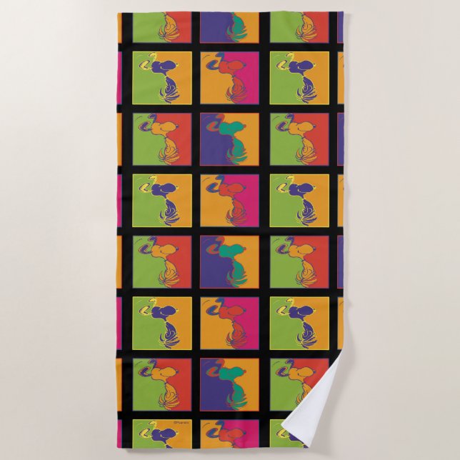 Toalha De Praia Amendoins | Esnoopia de Pop de Arte Moderna (Frente)