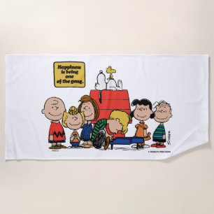 Toalha De Praia Amendoins   Felicidade é ser uma das gangues