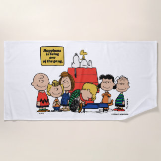 Toalha De Praia Amendoins | Felicidade é ser uma das gangues