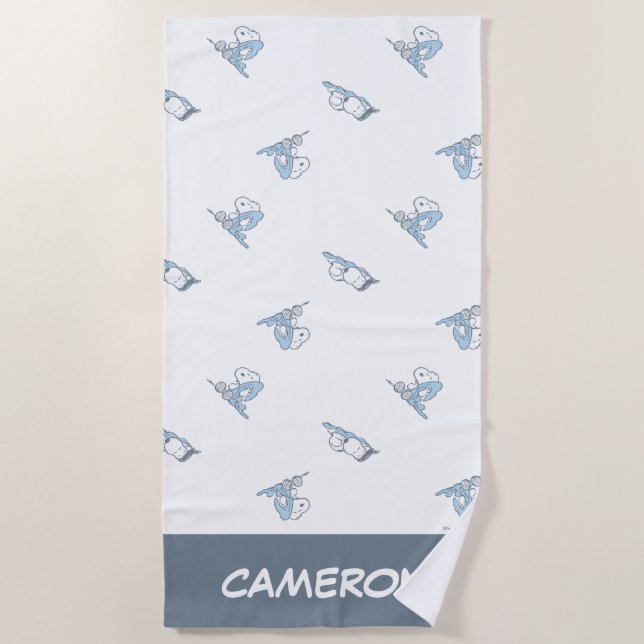 Toalha De Praia Amendoins | Padrão de Tempo do Sono (Frente)