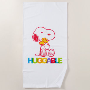 Toalha De Praia Amendoins Snoopy & Woodstock Huggable