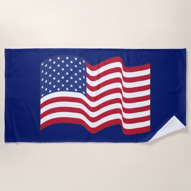 Toalha De Praia American Flag Towel (Frente)