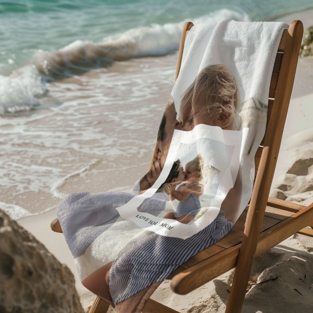 Toalha De Praia Amo-Te, Mãe. (Criador carregado)