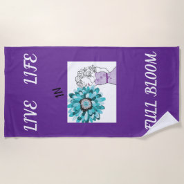 Toalha De Praia Amor às flores