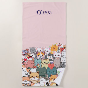 Toalha De Praia Amor de gato