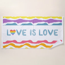 Toalha De Praia Amor é Rainbow Beach Towel