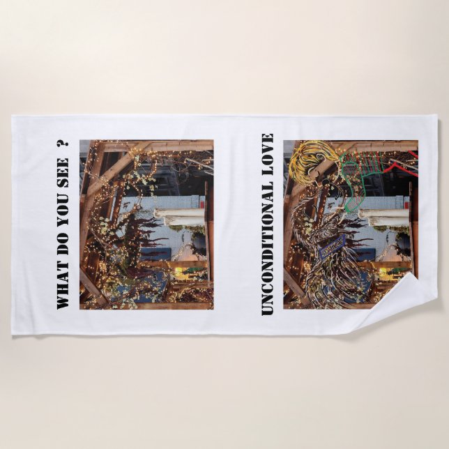 Toalha De Praia Amor incondicional (Frente)