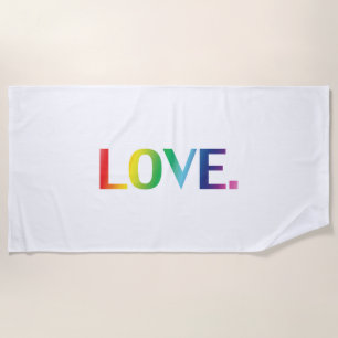 Toalha De Praia Amor, orgulho lgbt lgbtq gay quedas cores do arco-