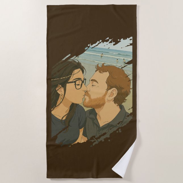 Toalha De Praia Amor princesa (Frente)