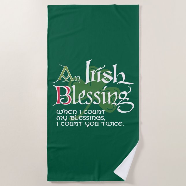 Toalha De Praia An Irish Blessing (Frente)
