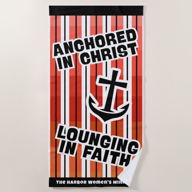 Toalha De Praia Ancorado Em Cristo Beach Towel (Frente)