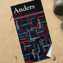 Anders personalizado que significa preto vermelho 