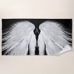 Toalha De Praia ANGEL WINGS Monograma Preto