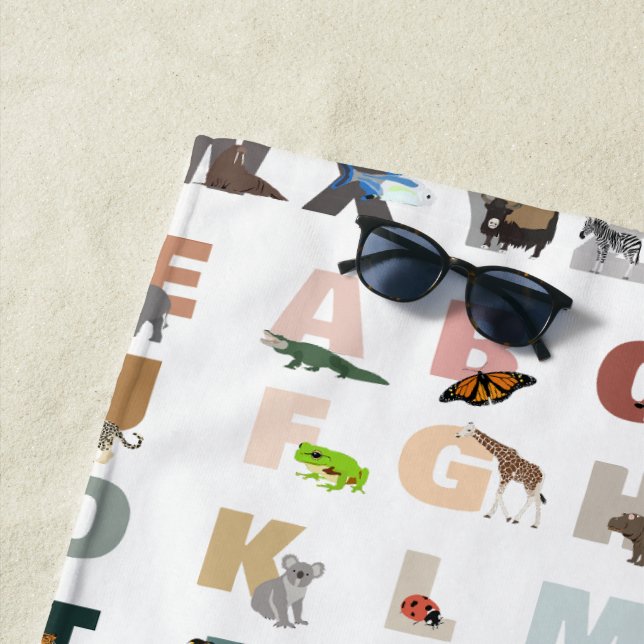 Toalha De Praia Animais Cutados do Alfabeto ABC (In Situ)
