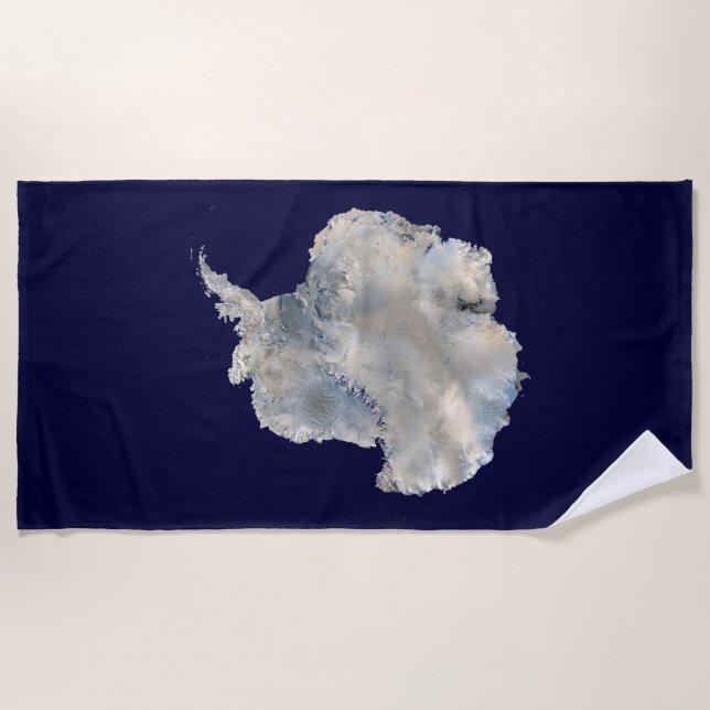 Toalha De Praia Antártica (Imagem Azul Marble da NASA) (Frente)